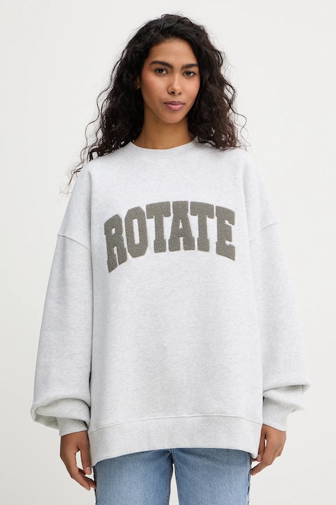 Rotate bluza bawełniana damska kolor szary z aplikacją 1158341473