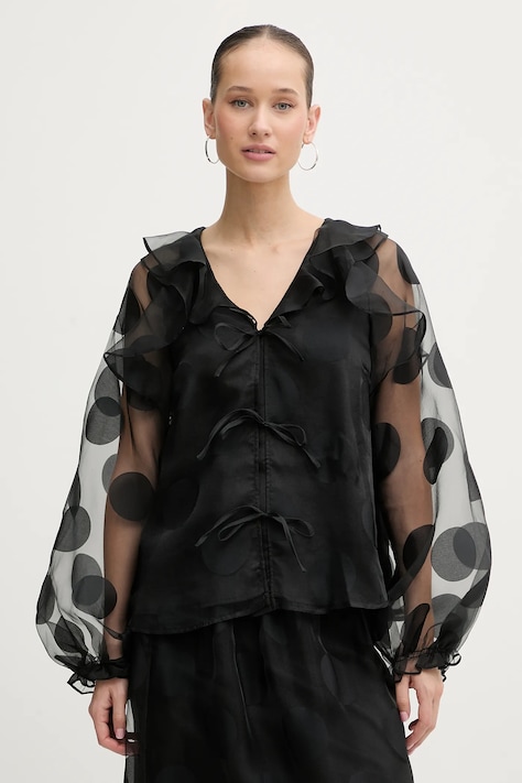 Stine Goya koszula damska kolor czarny regular SG-PS26-T125-2460