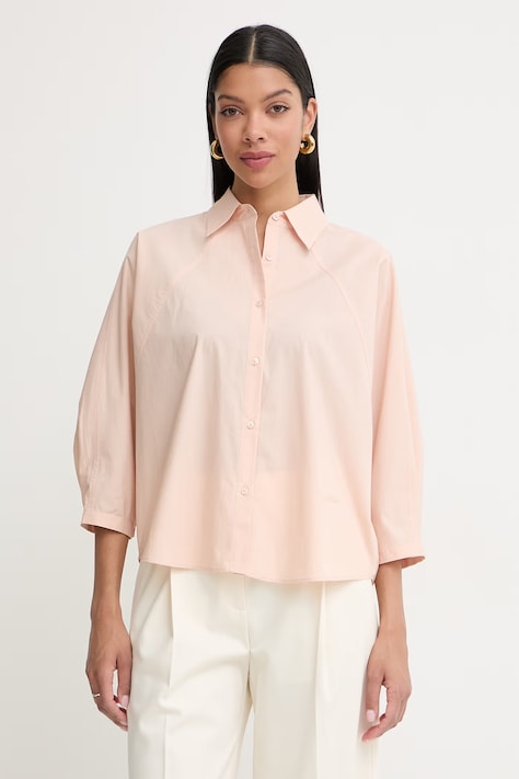 BOSS Orange koszula damska bawełniana C Belenta pomarańczowa gładka 50553519