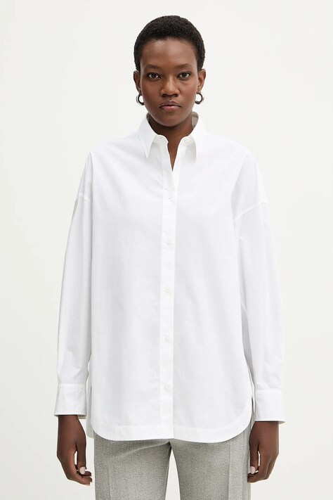 BOSS Orange koszula bawełniana C Bostatta damska kolor biały relaxed z kołnierzykiem klasycznym 50553890