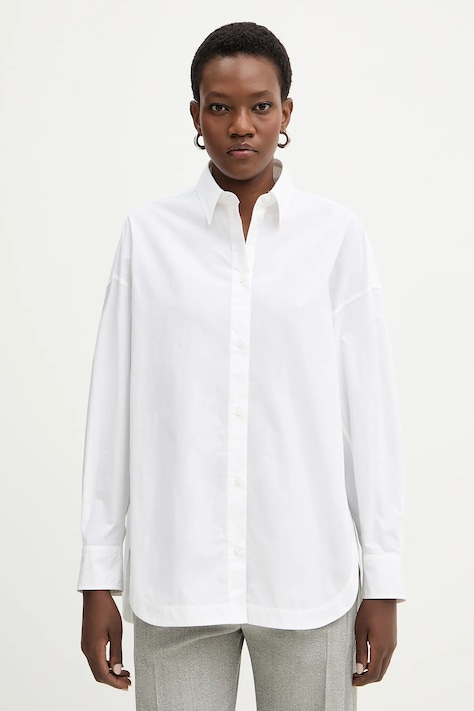 BOSS Orange koszula bawełniana C Bostatta damska kolor biały relaxed z kołnierzykiem klasycznym 50553890