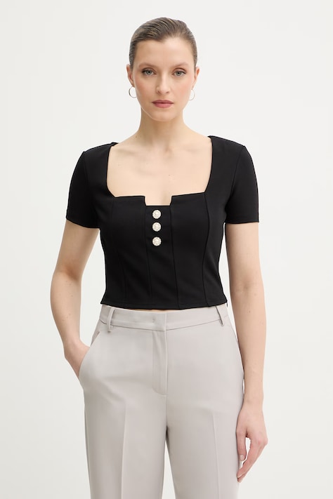 Guess camicetta EVELINA donna colore nero W6RP08 KCBO2