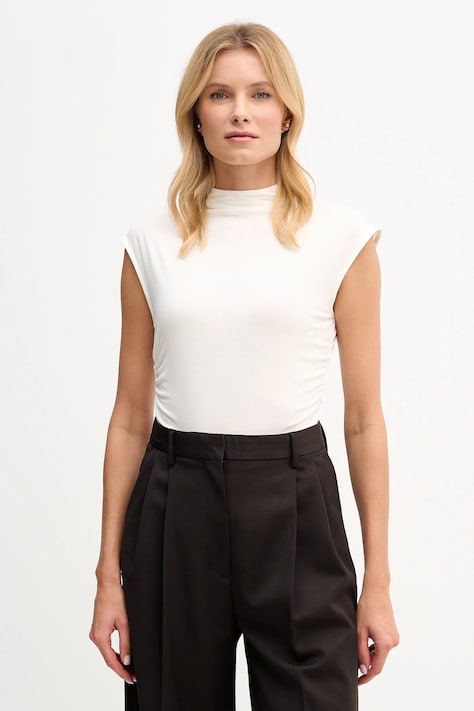 Μπλουζάκι Dkny χρώμα: μπεζ, W3384RAS