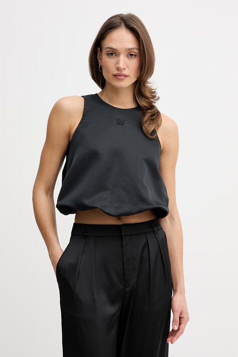 DKNY bluzka na ramiączkach damska czarna DJ6W2193