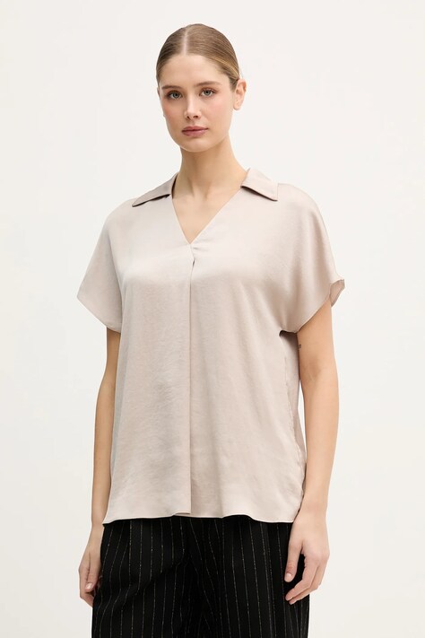 Joseph Ribkoff bluzka damska kolor beżowy gładka 261191