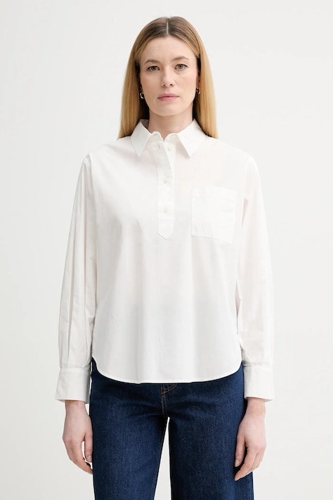 Памучна блуза Marc O'Polo дамска в бежово с изчистен дизайн 5000007470