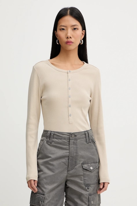 G-Star longsleeve kolor beżowy D27975-E136