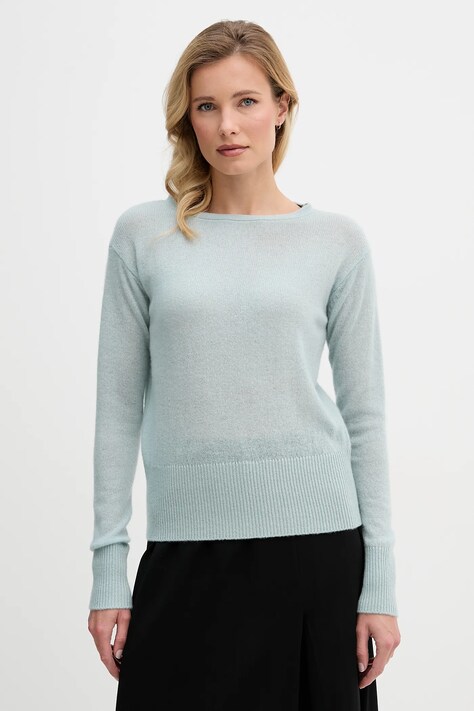 Joop! sweter kaszmirowy damski kolor turkusowy lekki 30100457