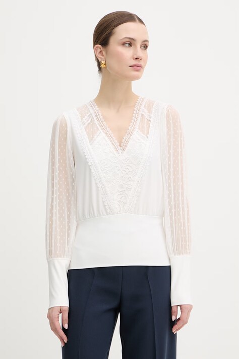 Morgan bluzka damska kolor biały gładka TAGADO