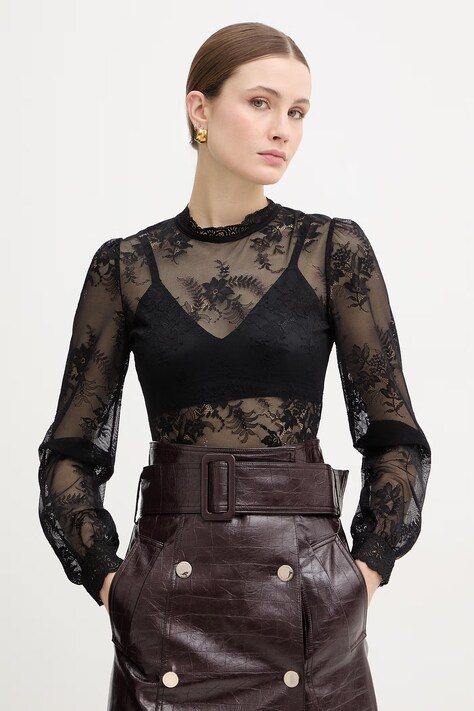 Morgan body damska kolor czarny gładka TMACHA