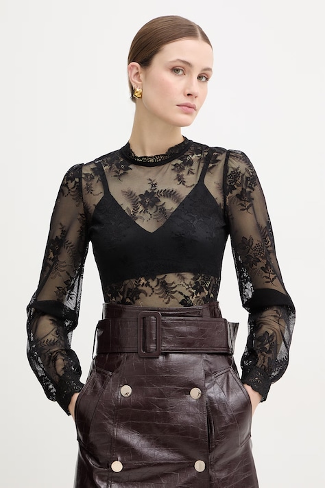 Morgan body damska kolor czarny gładka TMACHA