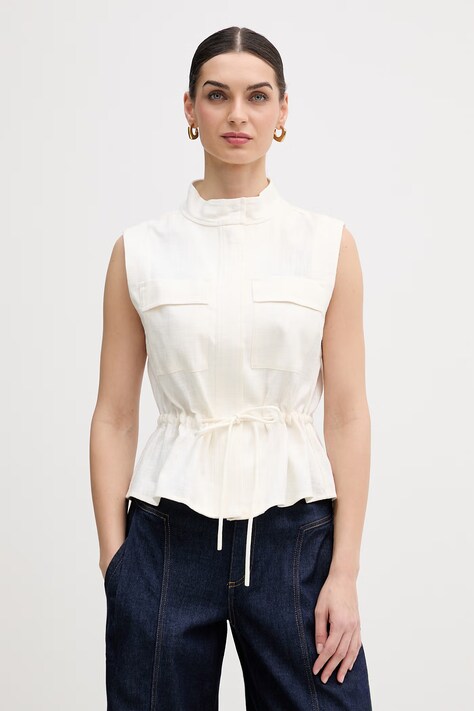 Vesta Mos Mosh Lelo dámská, béžová barva, jednořadá, 177020