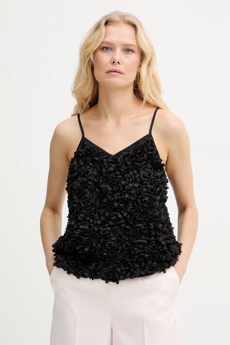 Twinset bluzka damska kolor czarny gładka 261AP2235