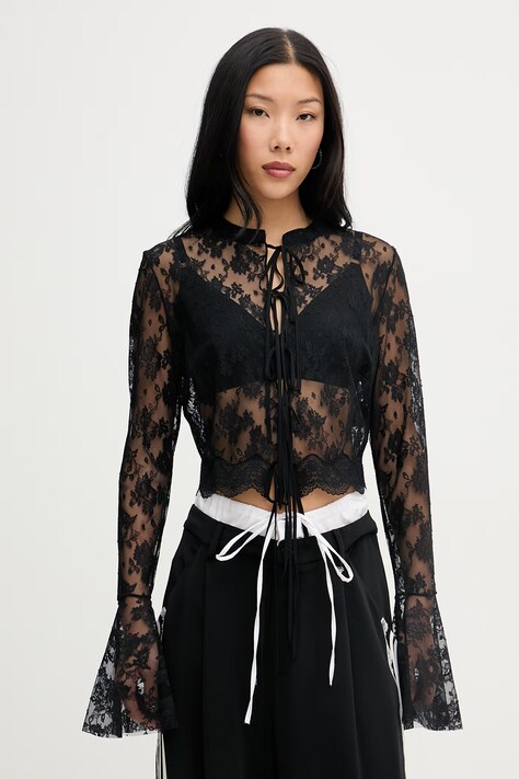 Aniye By μπλούζα Γυναικεία μαύρη φλοράλ 185313