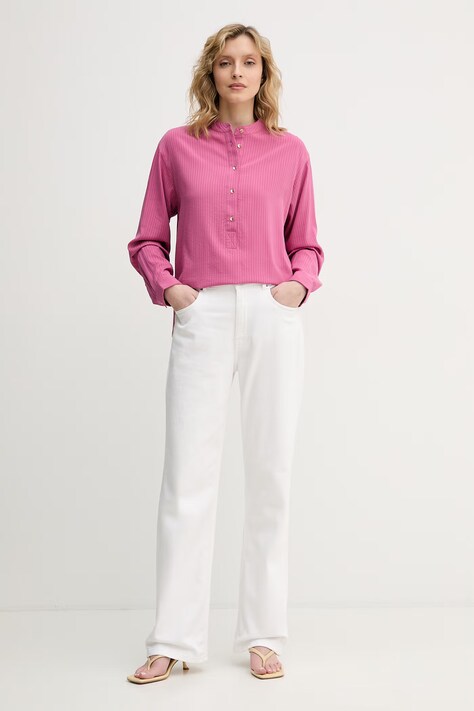 United Colors of Benetton блузка жіноча з віскозою — SS26-BDD09L, рожевий — фото 2