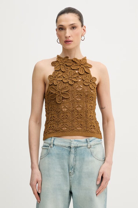 Pinko ženské bavlněné hnědé 106863 A3B8