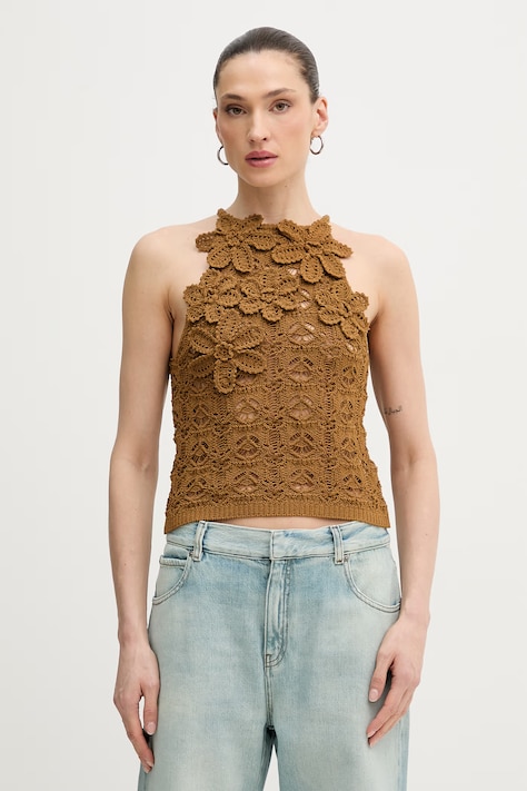 Pinko ženské bavlněné hnědé 106863 A3B8