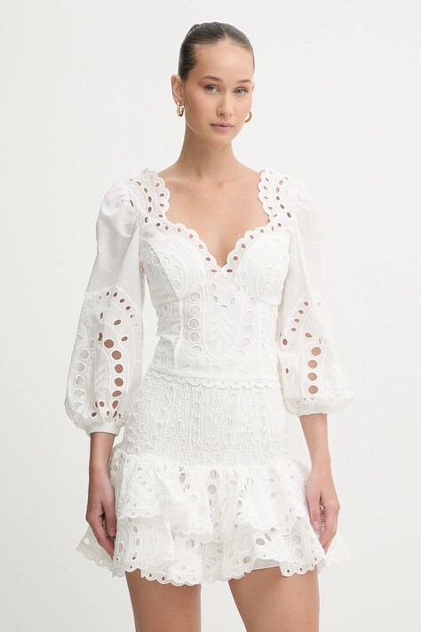 Charo Ruiz Ibiza bluzka Bass damska kolor biały gładka 263103