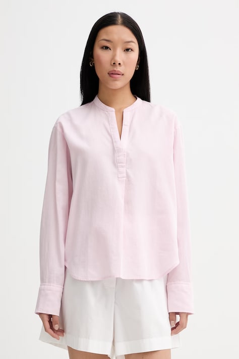 Marc O'Polo блуза дамска от памук розова с изчистена шарка 5000013384