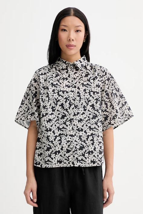 Marc O'Polo cămașă pentru femei, din bumbac bleumarin înflorată 5000013402