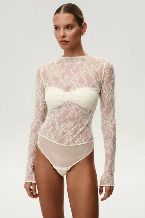 Undress Code body Body Electric Bodysuit damska kolor beżowy gładka 1146