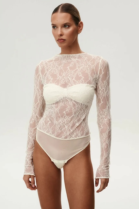 Undress Code body Body Electric Bodysuit damska kolor beżowy gładka 1146