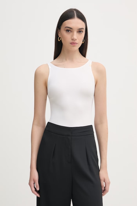 Elisabetta Franchi body damskie z wiskozy beżowe BO03462E2