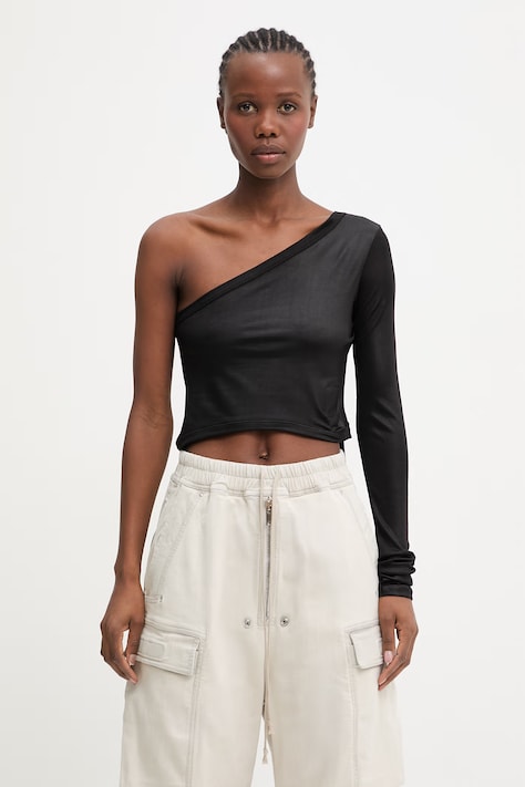 Rick Owens DRKSHDW Ziggy bluzka damska gładka czarna DS01F4214.JL