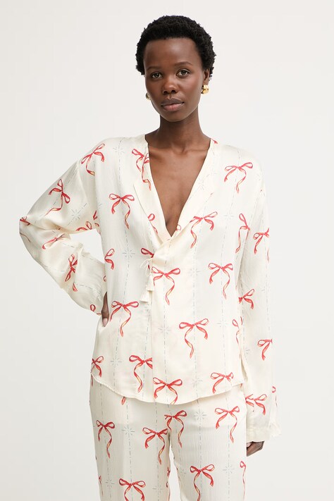 Forte Forte koszula damska z wiskozy beżowa 14912.my.shirt