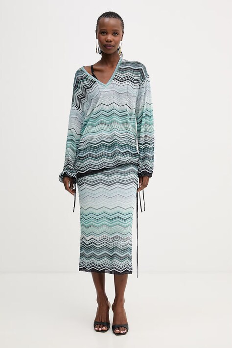 Блузка Missoni — SS26-BDD0D2, блакитний — фото 2