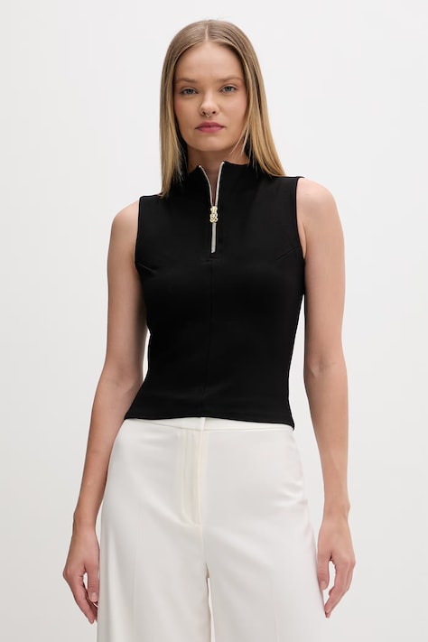 HUGO blúzka dámska s viskózou Doella čierna hladká 50558939