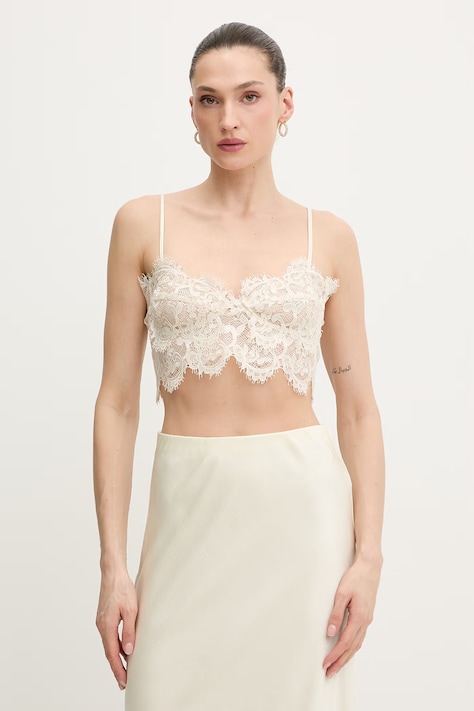 Bardot bluzka damska koronkowa beżowa 60295TB