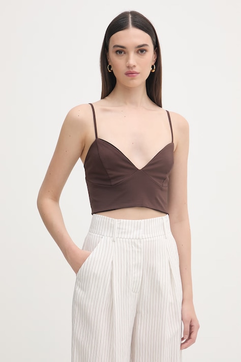 Haveone bluzka damska brązowa RMI-Q015