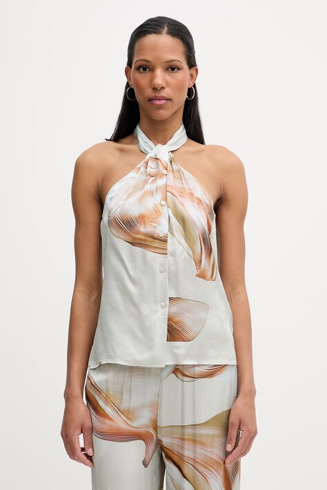 Isabelle Blanche top damski z wiskozy zielony IS26SS-C012-T020