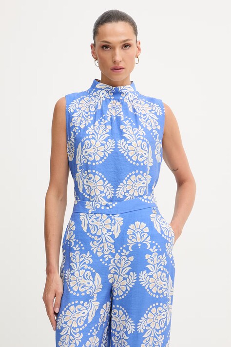 Lola Casademunt bluzka damska z wiskozy niebieska LS2615091