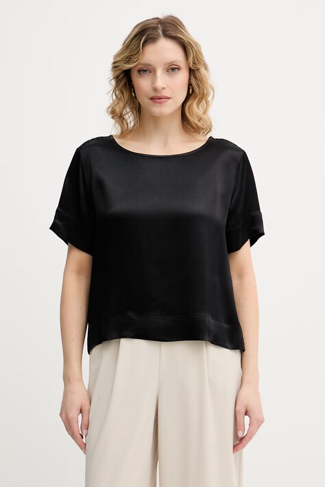 Sisley halenka dámská z viskózy černá hladká 52BZLQ0AY