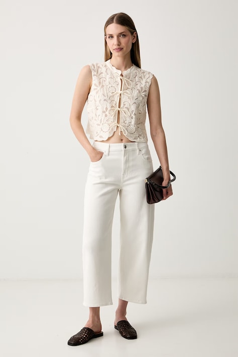 Pedro del Hierro блузка жіноча бавовняна — SS26-BDD0JG, бежевий — фото 2