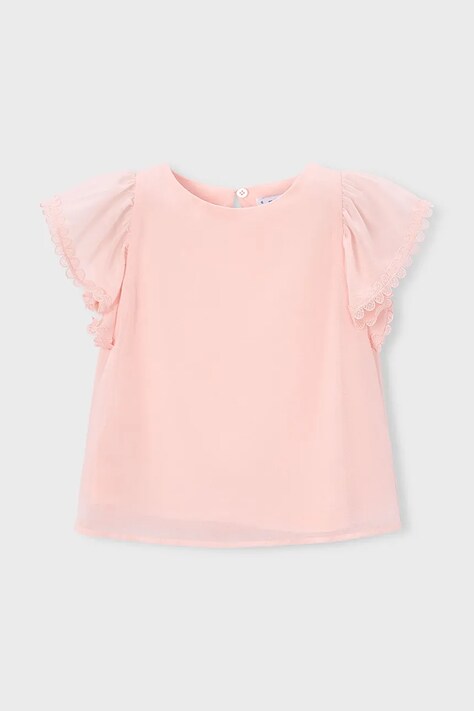 Mayoral bluzka dziecięca kolor różowy gładka 3195