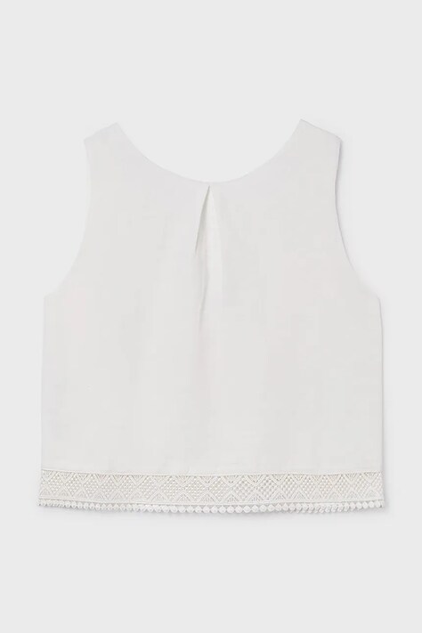 Mayoral bluzka dziecięca kolor biały gładka 6157