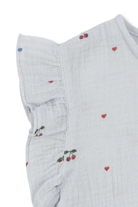 Konges Sløjd блузка із рюшами дитяча бавовняна COCO TOP GOTS — SS26-BDG00U, блакитний — фото 3