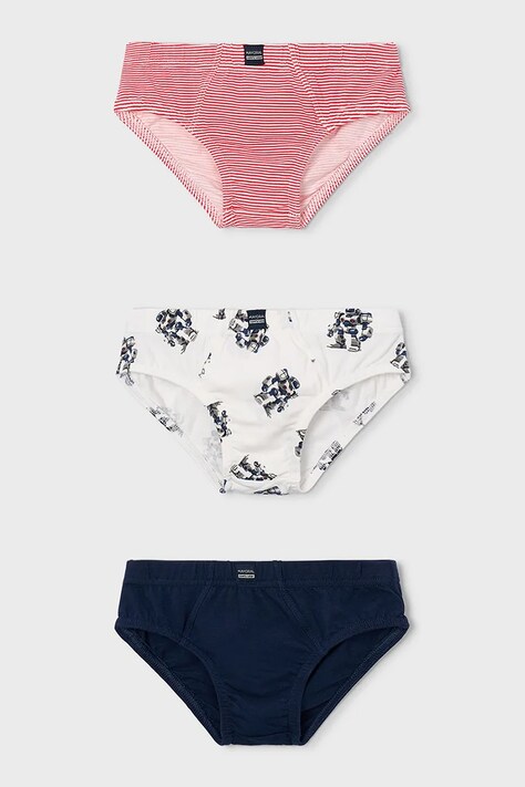 Mayoral slipy dziecięce 3-pack kolor czerwony 10168