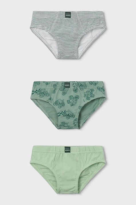 Mayoral slipy dziecięce 3-pack kolor zielony 10168