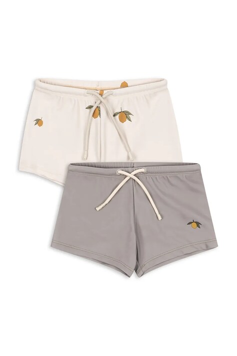 Konges Sløjd kąpielówki dziecięce 2 PACK ASTER SWIM PANTS GRS kolor beżowy KS104578