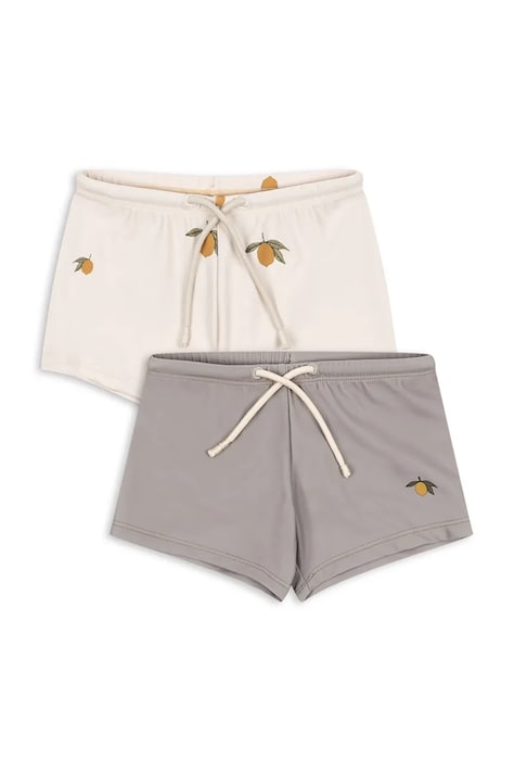Konges Sløjd kąpielówki dziecięce 2 PACK ASTER SWIM PANTS GRS kolor beżowy KS104578