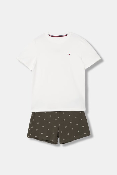 Tommy Hilfiger koszulka piżamowa dziecięca bawełniana biała UB0UB00575