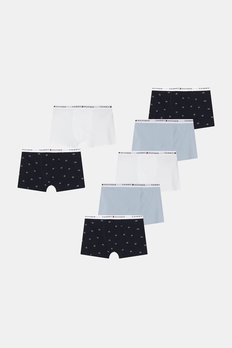 Tommy Hilfiger bokserki dziecięce bawełniane z elastanem 7-pack niebieskie UB0UB00552