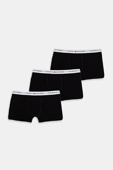 Tommy Hilfiger bokserki dziecięce z bawełną 3-pack czarne UB0UB00573