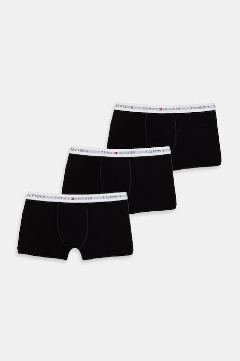 Tommy Hilfiger bokserki dziecięce z bawełną 3-pack czarne UB0UB00573