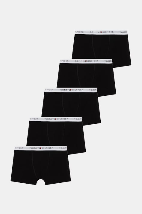 Tommy Hilfiger bokserki dziecięce bawełniane z elastanem 5-pack czarne UB0UB00601