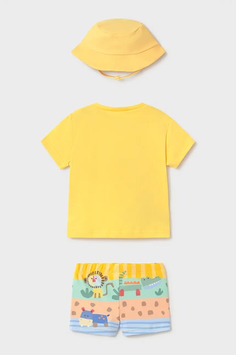 Mayoral Newborn komplet kąpielowy niemowlęcy kolor żółty 1617